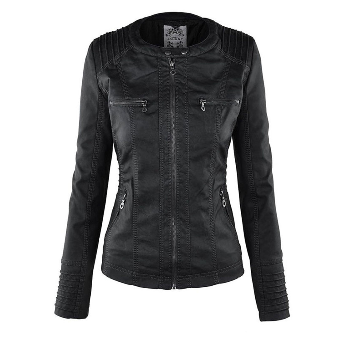 Isabella | Women's Hooded Vegan Leather Jacket