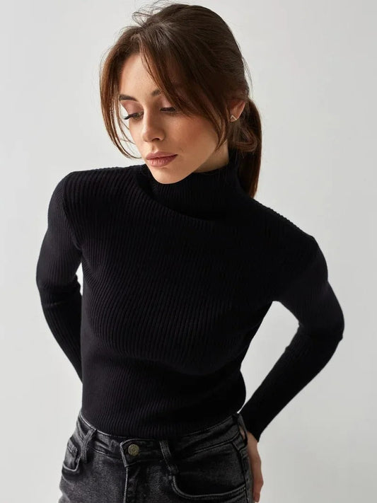 Elena | Women's Classic Slim-Fit Turtleneck Sweater