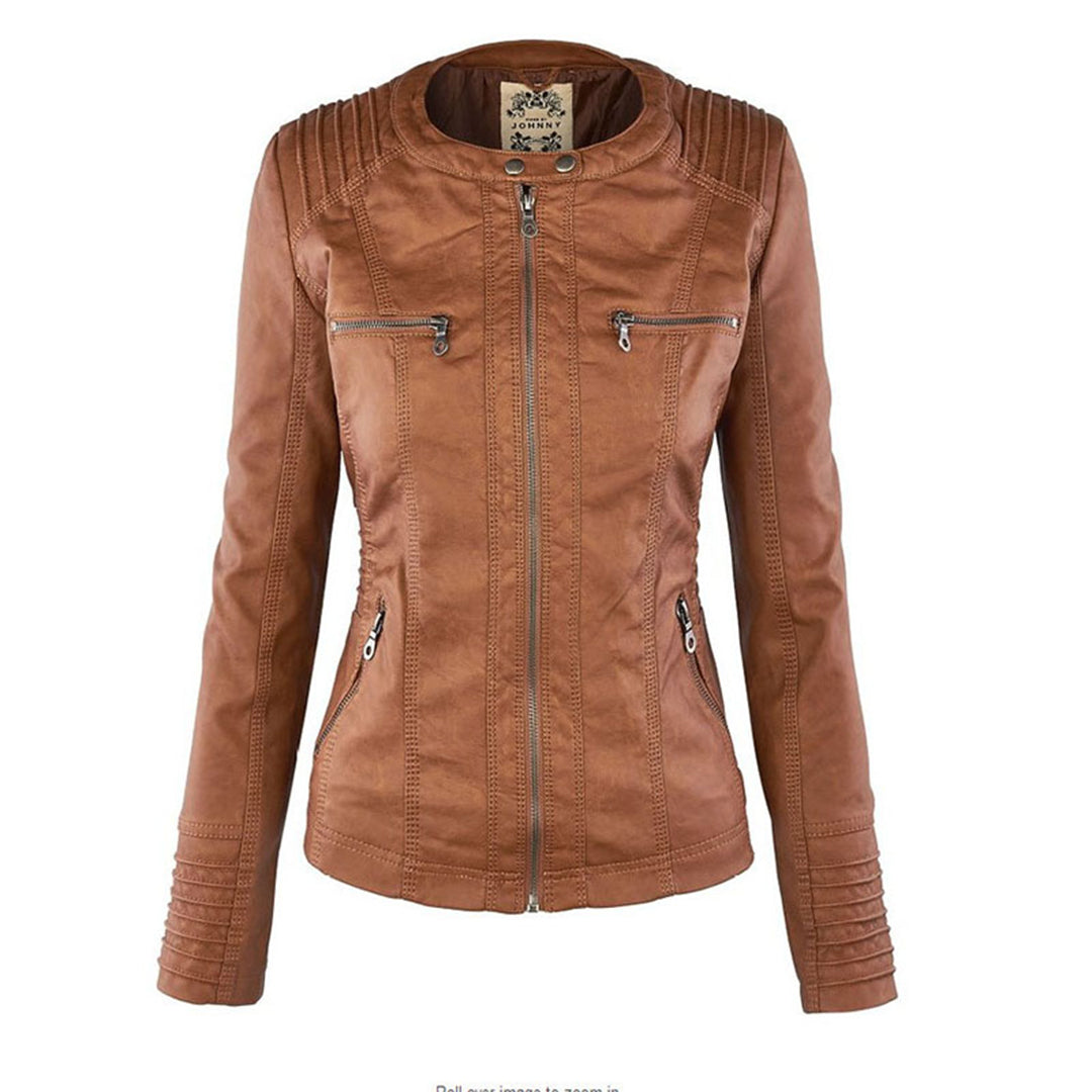 Isabella | Women's Hooded Vegan Leather Jacket