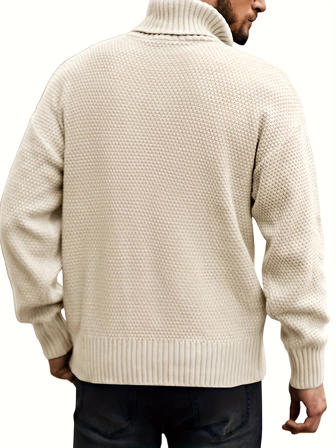 Leonardo | Men's Classic Cable Knit Turtleneck