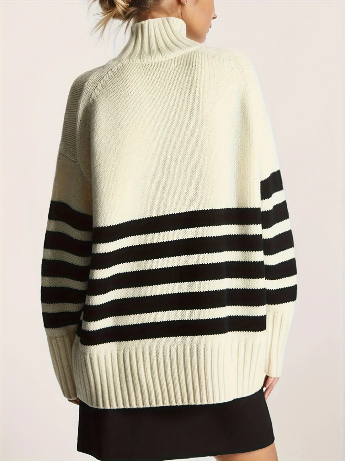 Sophia | Women's Striped Turtleneck Sweater